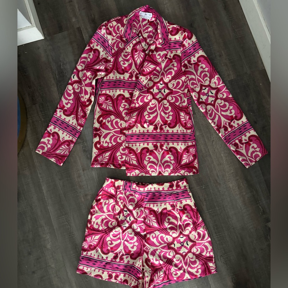 MANGO | PAISLEY PRINT SILK SET